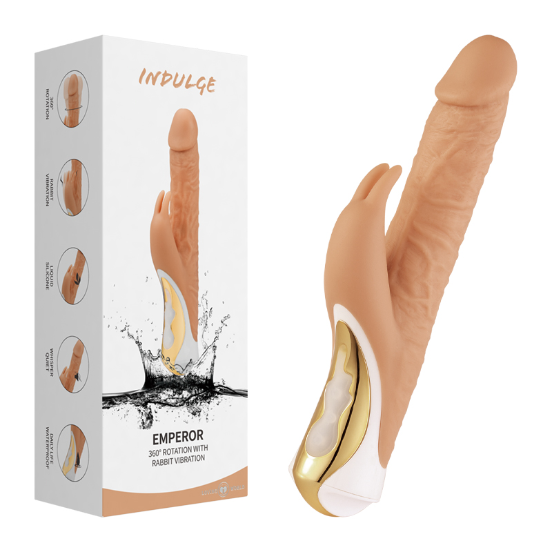 Vibrador de conejo giratorio realista