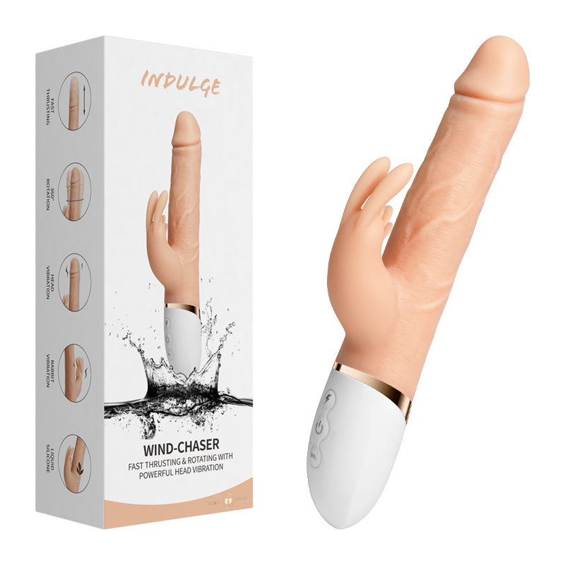 Vibrador realista de empuje y rotación