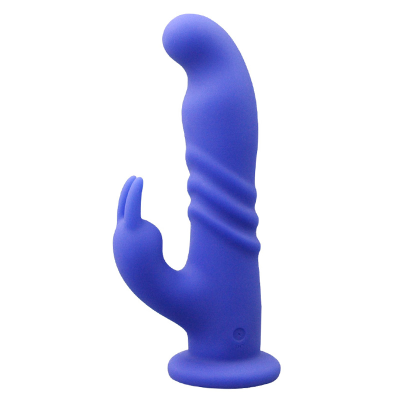 Vibrador giratorio con ventosa de conejo