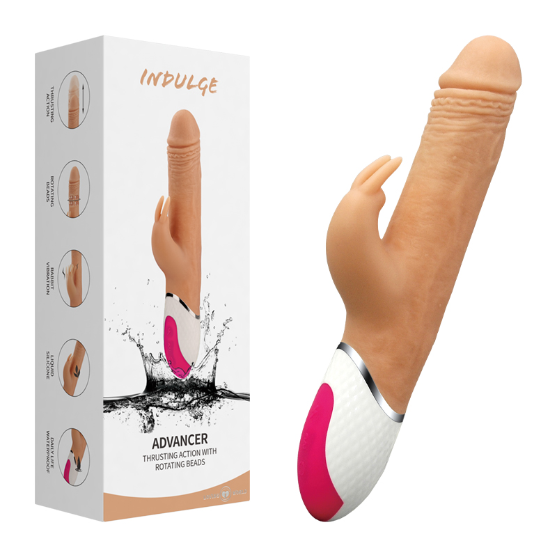 Vibrador Conejo de Empuje y Rotación de Perlas