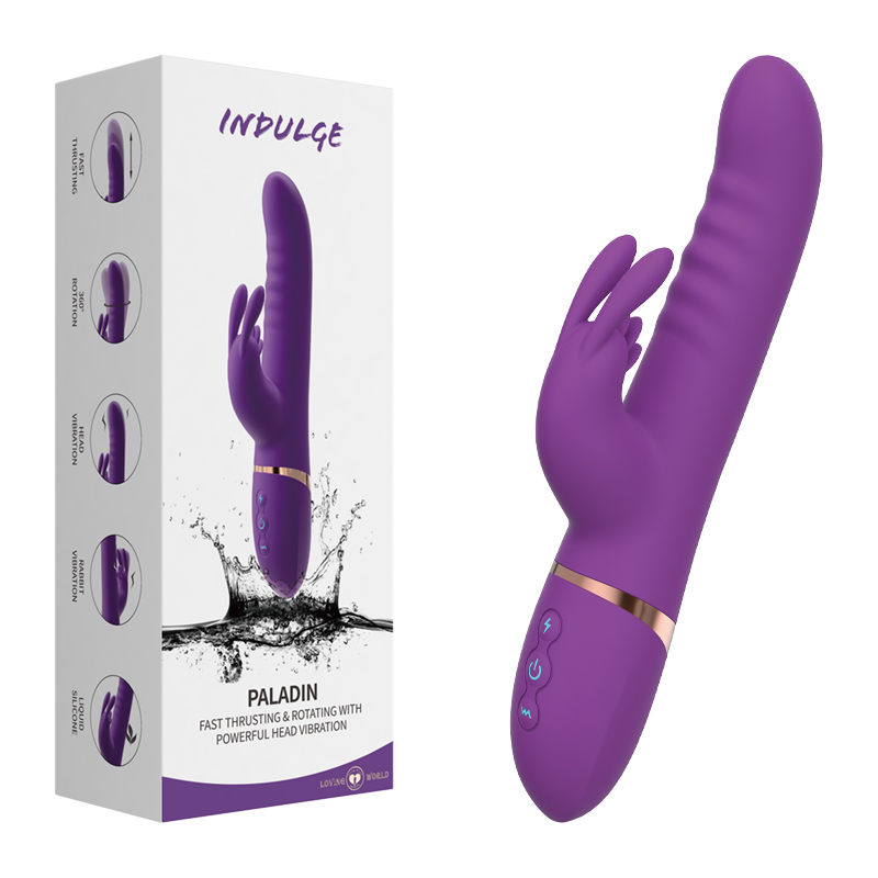 Vibrador de conejo de empuje y rotación